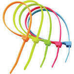 GB 46-308FST Flourescent Cable Ties, 8&quot;  75Lb 100Pk