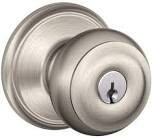 Schlage F51AGEO619 Georgian Entry Latch, Satin Nickel