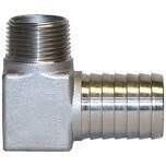 Merrill Mfg Stainless Steel Hydrant Ell, 1&quot; Barb X 3/4&quot;MP