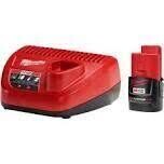 Milwaukee M12 2AH Battery &amp; Charger Kit