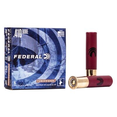 Federal Power-Shok 2-1/2&quot; .410Ga Slugs, 1775FPS, 5Ct