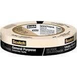 Scotch 2050.1 Masking Tape, 1&quot; Wide X 180Ft