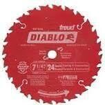 Diablo D0724A Circular Saw Blade, 7-1/4&quot; 24THT