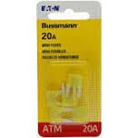 Bussman BP/ATM-20-RP Mini Blade Fuse, 20A  5Pk