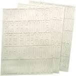 HY-KO 30014 White Number/Letter Set, 2&quot;