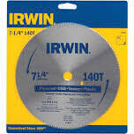 Irwin 11840 Circular Saw Blade, 7-1/4&quot; 140T Plywood