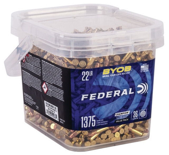 Federal Champion .22 LR 36GR HP, 1260FPS  1375Ct