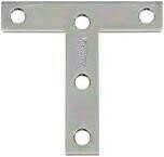 National Hardware N113-704 T-Plates, 3&quot;X3&quot; Znc Pltd  2Pk