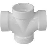 CANPLAS 192186 PVC DWV Cross,  2&quot;