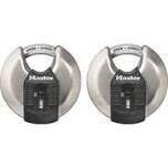 Master Lock M40XT SS Disc Padlock, 2-3/4&quot;  2Pk