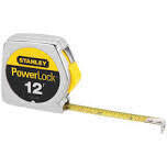 Stanley 33-212 PowerLok Tape Measure, 12FtX1/2&quot;