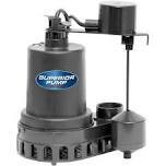 Superior Pump 92372 Plastic Housing Sump Pump, 1/3HP, 48GPM