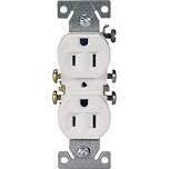 Eaton 270W/10 White Duplex Receptacles, 10-Pk.