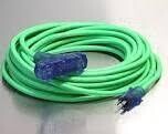 Green Pro-Style Extension Cord, 12/3X50Ft  w/Tri-Tap