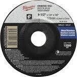 Milwaukee Hi-Speed Metal Grinding Disc, 4-1/2&quot;X1/4&quot;X7/8&quot; (Type27 Depressed Center)