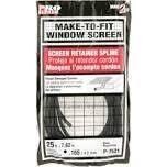 Prime Line P7521 Black Window Screen Spline, .165&quot;X25Ft
