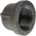 ProSource 18-3/4B Black Steel Pipe Cap,  3/4"