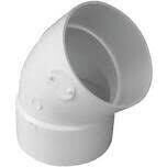 IPEX 414183BC PVC S&amp;D Ell, 3&quot; 45Deg