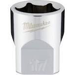 Milwaukee 3/8&quot; Drive Metric Shallow Socket, 17mm
