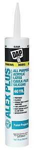 DAP Alex Plus 18156  Clear Acrylic Latex Caulk Plus Silicone, 10.1oz