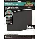 Gator 4472 Waterproof Sandpaper, 9&quot;X11&quot; 400G  5Pk