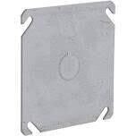 Raco 8753 4BCK Square Flat Box Cover, 4&quot; W/1/2KO