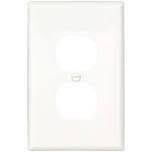 Eaton PJ8W Unbreakable Polycarbonate White 1G Mid-Sized Duplex Receptacle Cover