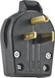 Eaton S42-SP Black Welder Plug,  3-Wire NEMA 6-30P/6-50P