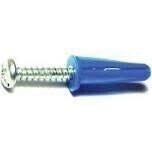 Plastic Anchors w/Screws, 6-8X3/4&quot;