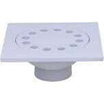 Oatey 43637 Floor Drain w/PVC Bell Trap, 6&quot;X6&quot; 1-1/2&quot;-2&quot;Pipe