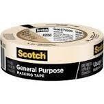 Scotch 20501.5 Masking Tape, 1-1/2&quot;X60Yd
