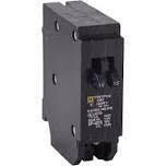 Square D Homeline Tandem Circuit Breaker, 15/15A 1-Pole