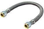 QuickFitting 3/4”PF Ball Valve x 3/4&quot;FPT, 18&quot; Full Port SS Water Heater Connect Hose