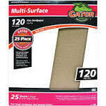 Gator 3263 Aluminum Oxide Sandpaper, 120 Grit  9&quot;X11&quot; Sheet