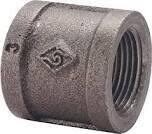 ProSource 21-1B Black Steel Pipe Coupler, 1&quot;