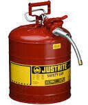 JustRite 7250120 Type2 Safety Steel Gas Can, EPA/FMD, 5-Gal
