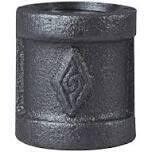ProSource 21-1/2B Black Steel Pipe Coupler, 1/2"