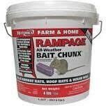 Motomco 22249 Rampage Rat Bait Chunks, 4Lb