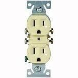 Eaton 270V/10 Ivory Duplex Receptacle, 15A 10Pk