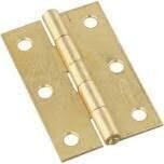 National Hardware N146-399 Narrow Hinges, 3&quot; Brass,  2Pk