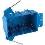 Carlon B344AB PVC 3-Gang Electrical Box, Nail Mounting