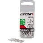 Arrow RSAW1/8 White Aluminum Pop Rivets, 1/8&quot;X1/8&quot;, 25Pk