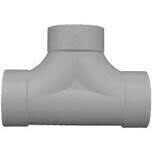 CANPLAS 414155BC PVC S&amp;D 2-Way Clean-Out Sanitary Tee, 4&quot;