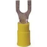 GB 10-116 Yellow Spade Connectors, #8-10 Stud, 12-10Ga, 50Pk