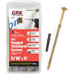 GRK 14235 RSS Timber Screws, 5/16&quot;X6&quot; 20Pk