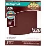 Gator 4474 Waterproof Sandpaper, 220 Grit  9&quot;X11&quot; Sheet