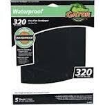 Gator 4473 Waterproof Sandpaper, 320 Grit  9&quot;X11&quot; Sheet, 5Pk