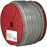 Campbell 7000497 Vinyl Coated Cable, 1/8&quot;,  340Lb WLL