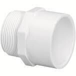 LASCO 436010BC PVC Sch40 Male Adaptor, 1&quot;