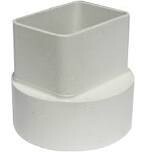 CANPLAS 414432BC PVC Down Spout Adaptor, 2&quot;X3&quot;X4&quot;
